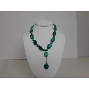 Vintage Native American Southwestern Chunky Turquoise Sterling Silver Necklace